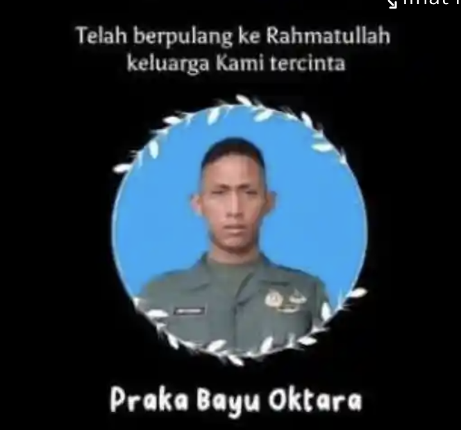 Pengorbanan Pratu Bayu Menjadi Wujud Dedikasi Prajurit Menjaga NKRI