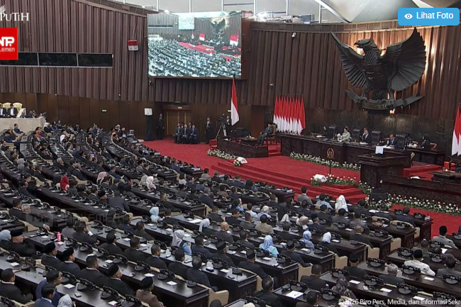 Prabowo Pidato di Rapat Paripurna DPR, 451 Anggota Dewan Hadir