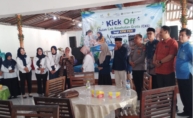 Kapolsek Sewon Hadiri Kick Off Bulan Cek Kesehatan Gratis bagi KPM PKH, Dukung Masyarakat Hidup Seha