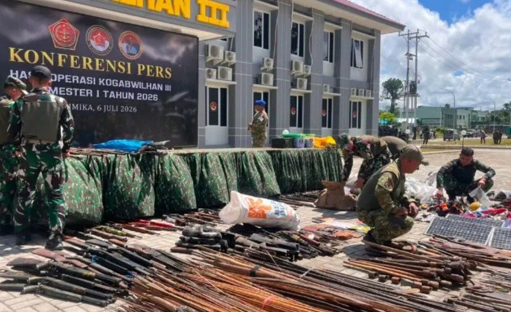 Kogabwilhan III Amankan Ratusan Amunisi, Senjata Api, dan Narkotika Jaringan OPM