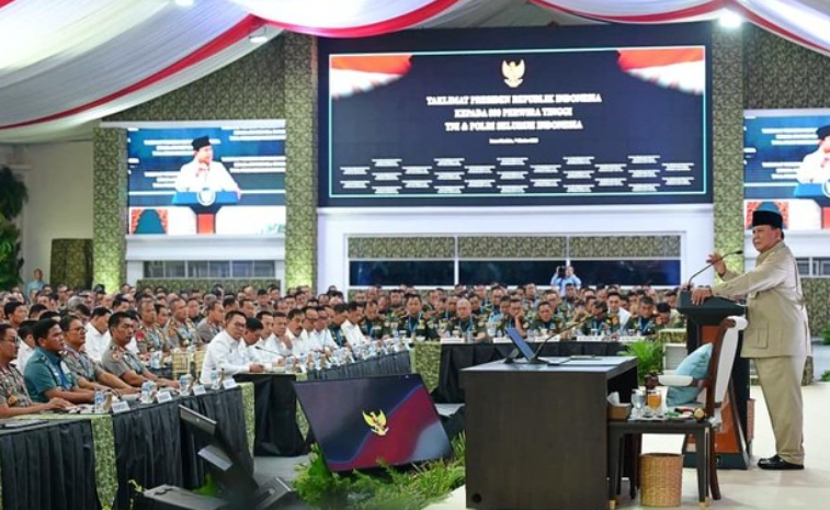 Prabowo Ungkap Alasan Kumpulkan 800 Perwira Tinggi TNI dan Polri di Istana