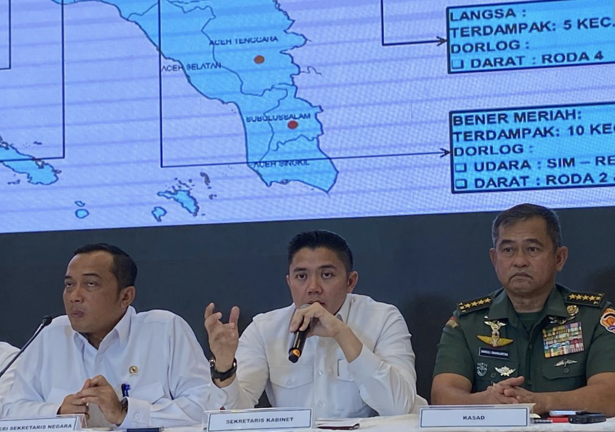 Seskab: Sebulan Pascabencana Sumatra, Pemerintah Catat Hasil Konkret